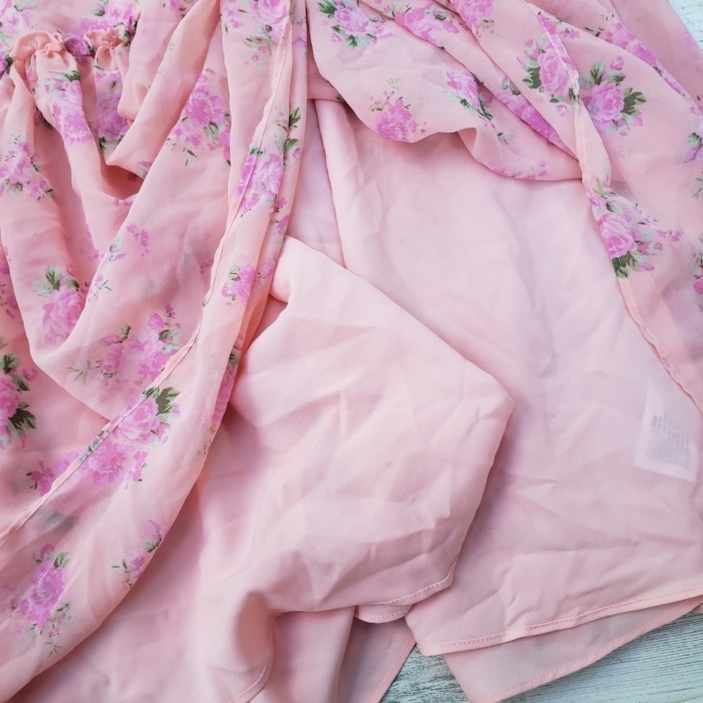 Loveshackfancy x Target| Fleur Dress Midi Ruffle Tiered Pink Floral NWT Size 8 - Picture 3 of 9